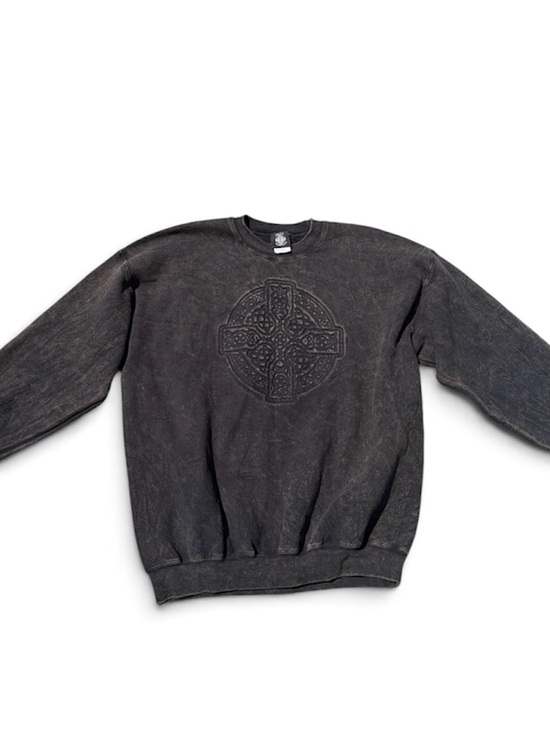 Celtic Fashions Other - Vintage Celtic Cross Crewneck Sweatshirt XL Mineral Wash Oversized EUC